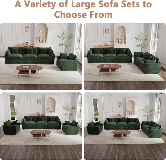 mikibama Modular Sectional Sofa, 146.5 Inch L Shaped Couch Set - Image 7