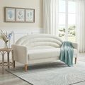 63" Small Loveseat Sofa for Small Spaces, Mid Century Modern Sofa, Linen by QNZK