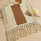 FEXIA Boho Table Runner 36 Inches Long Macrame Summer Decor Coffee Table Cover by FEXIA