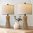 OYEARS 22.5" Table Lamps for Living Room, Boho Lamps Set of 2 for Bedrooms by OYEARS