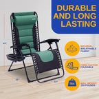 SereneLife Padded Zero Gravity Lounge Chair - Image 3