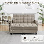 70.9" Chaise Lounge Chair Indoor, Oversized Boucle Upholstered Sofa Bed - Image 3