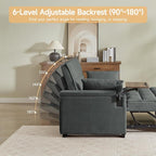 Auvsoce 65" Sleeper Sofa Bed Loveseat, Convertible Couch - Image 8