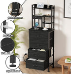 Furnulem Tall Nightstand, LED Night Stand - Image 6