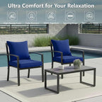 19x19 Inch Patio Chair Cushions Set of 2, Outdoor Furniture Cushions - Image 2