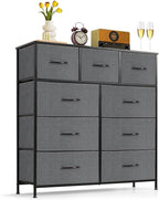 9-Drawer Dresser for Bedroom, Anti-Tip Tall Storage Organizer Chest of Drawers by SageNest