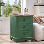 Joaxswe Farmhouse Night Stand Set of 2, Sofa Bed Side Table Chest of Drawers - Image 9
