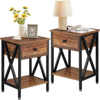 VECELO Nightstands Set of 2, Modern Bedside End Tables, Night Stands by VECELO