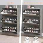BORNOON Shoe Cabinet with Odor Control and Back Panels, Deodorizing Slim 3-Flip - Image 5