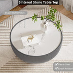 SSLine Bowl-Shape Coffee Table Set of 2 Modern Sintered Stone Top Nesting - Image 6