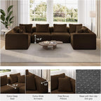 Novilla 106" Modular Sectional Sofa, Modern Cloud Sectional Couch - Image 7