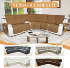 HDCAXKJ Reclining Sectional Couch Covers L Shape Recliner Sofa Middle Console - Image 5
