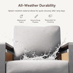 Aoxun Aluminum Patio Furniture Set, 7 Seats Luxury Metal Patio Conversation Sets - Image 6