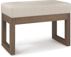 SIMPLIHOME Milltown Small Ottoman Bench by SimpliHome