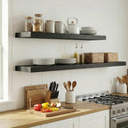 12 inch Deep Floating Shelves for Wall, 72 inch Wide Engineered Wood Wall - Image 6