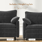 Vesgantti 74" Cloud Couch for Living Room, 2 Seaters Deep Seat Sectional - Image 4