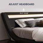 Allewie King Size LED Platform Bed Frame - Image 4
