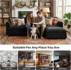 ELUCHANG Oversized 113" Modular Sectional Sofa, Comfy Cloud Couch, L Shaped - Image 3