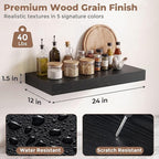 12 inch Deep Floating Shelves for Wall, 24 inch Wide Engineered Wood Wall - Image 2