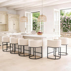 ClinQ 26" H Counter Height Bar Stools Set of 3, Modern Barrel Counter Stools - Image 7