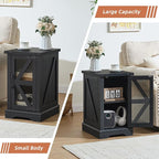 Joaxswe Narrow Night Stand for Small Spaces, Farmhouse Side End Table - Image 4