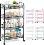 TOOLF 4-Tier Rolling Cart, Metal Utility Cart by TOOLF