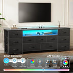 Huuger 63 Inch TV Stand for 65, 70 Inch TV, 11 Drawer Long Dresser - Image 4