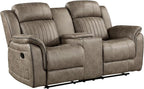 Lexicon Recliner Living Room Set, Home Theater Seating, Manual Polished - Image 4