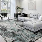 RELEANY Washable Area Rugs 10'x14 Non-Slip Modern Abstract Soft by RELEANY