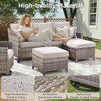 Outdoor Patio Furniture Set-9 Pieces All-Weather Wicker Outdoor Furniture - Image 3