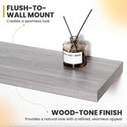 Acovy 24 Inch Floating Shelves, 9.3" Deep Floating Shelf Wall Mounted, Rustic - Image 4