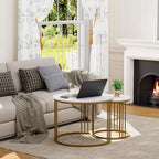 Garden 4 you Coffee Table Faux Marble Nesting Table - Image 4