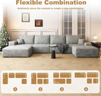 AUGOP 136" Sectional Couches for Living Room Modern Modular Sofa - Image 7