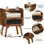 Lerliuo Rattan Nightstands Set of 2 - Image 8
