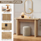 AVZEAR 43.3" Mid Century Narrow Entryway Console Table, Modern Fluted Wood - Image 3