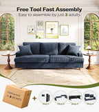 Kidirect 87in L Shaped Couch, Modular Sofa No Tool Assembly, Comfy Sectional - Image 9
