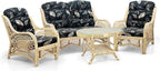Malibu Lounge Living Accent Armchair Natural Rattan Wicker Handmade Design - Image 5