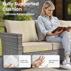 ovios 7 Pieces Patio Furniture Set, Outdoor Wicker Sofa Couch - Image 7