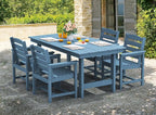 SERWALL 7-Piece Patio Dining Table Sets, Outdoor HDPE Dining Furniture Set - Image 7