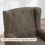 Accent Chair for Living Room, Mid Century Modern Upholstered Armchair, Wingback - Image 6