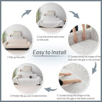 MYSKY HOME Couch Covers for 2 Cushion Couch Sofa, Chenille L Shape Sectional - Image 7