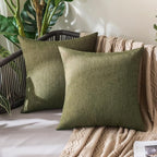 MIULEE Pack of 2 Decorative Outdoor Solid Waterproof Throw Pillow Covers Spring by MIULEE