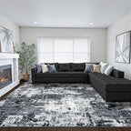 RELEANY Washable Area Rugs 8'x10' Non-Slip Modern Abstract Soft - Image 8