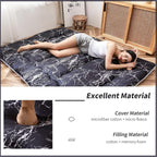 MAXYOYO Black Marble Printed Japanese Futon Floor Mattress, Thicken Sleeping - Image 4