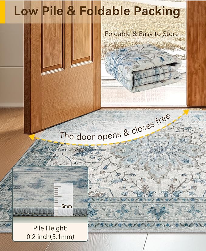 RELEANY Area Rugs 2'x3' Kitchen Rugs Entry Rug Small Rugs - Image 4