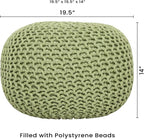 REDEARTH · Round Pouf Foot Stool Ottoman - Image 3