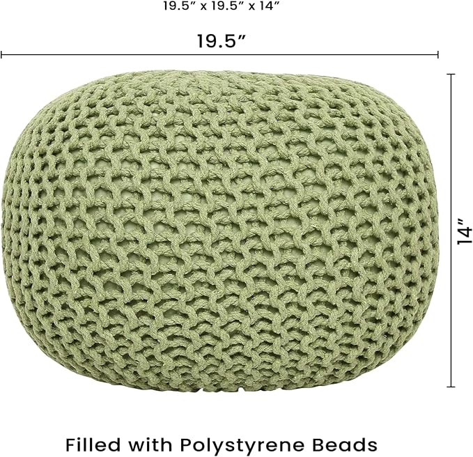 REDEARTH · Round Pouf Foot Stool Ottoman - Image 3