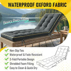 80x26 Inch Folding Chaise Lounge Cushion Quick Dry - Image 2