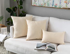 Stellhome Pack of 2 Burlap Throw Pillow Covers Farmhouse Linen Cushion Covers - Image 6
