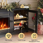 MXV 80" Fireplace TV Stand, Modern Entertainment Center - Image 6